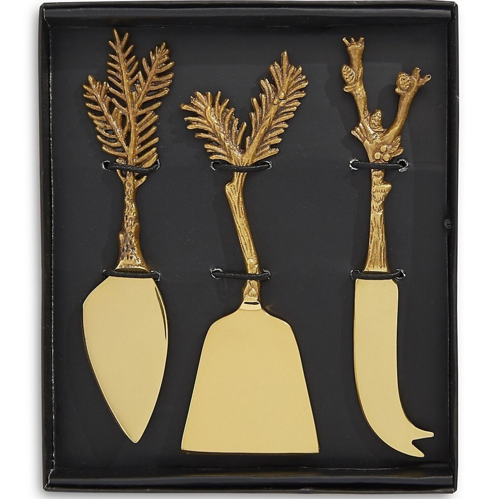 Anthropologie Home 3-Piece Everest Cheese Knives Set New